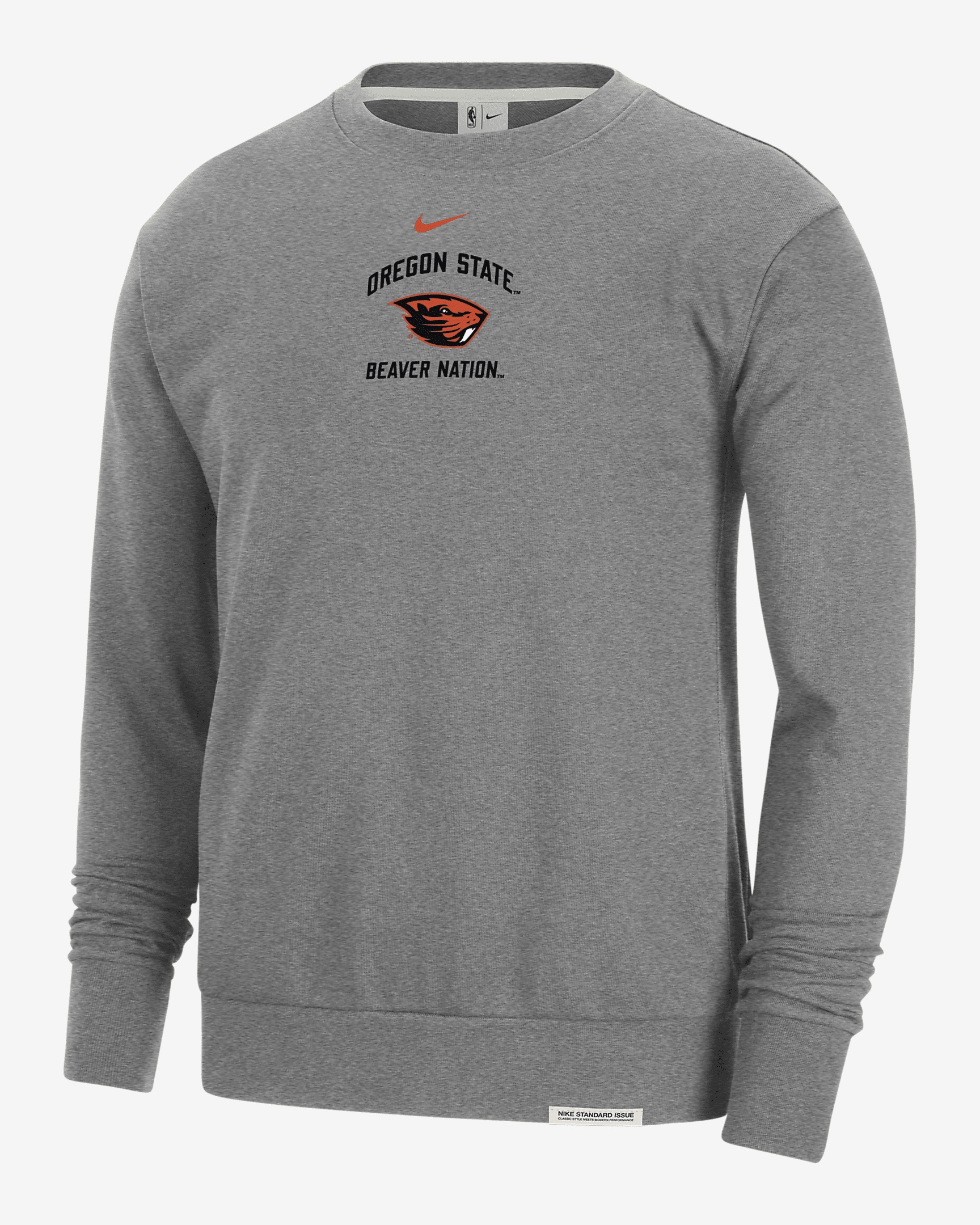 Oregon State Standard Issue Nike Men's College Fleece Crew-Neck Sweatshirt - 1