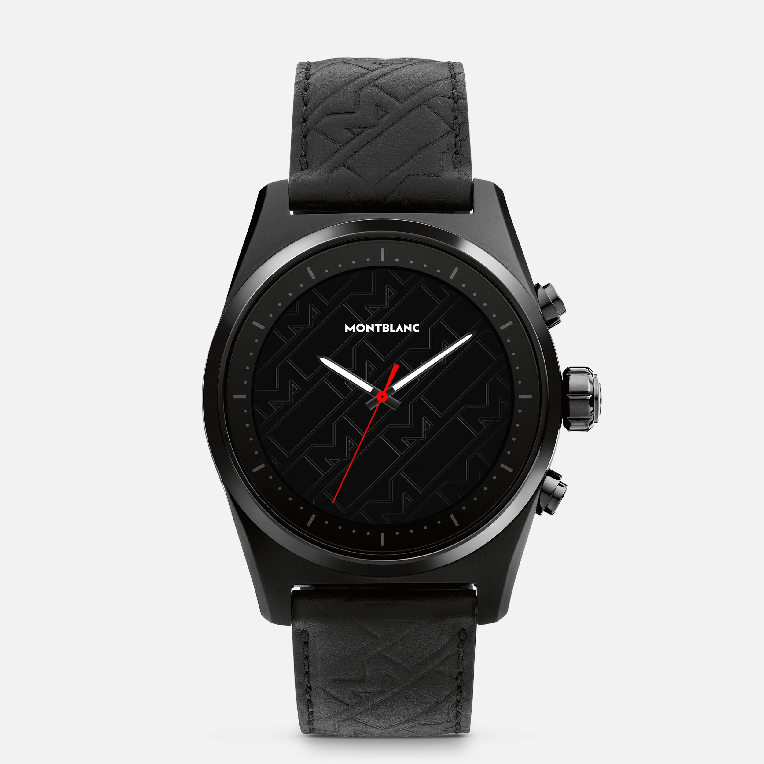 Montblanc Summit Lite Aluminum Black and Leather Strap x Montblanc UltraBlack collection - 1