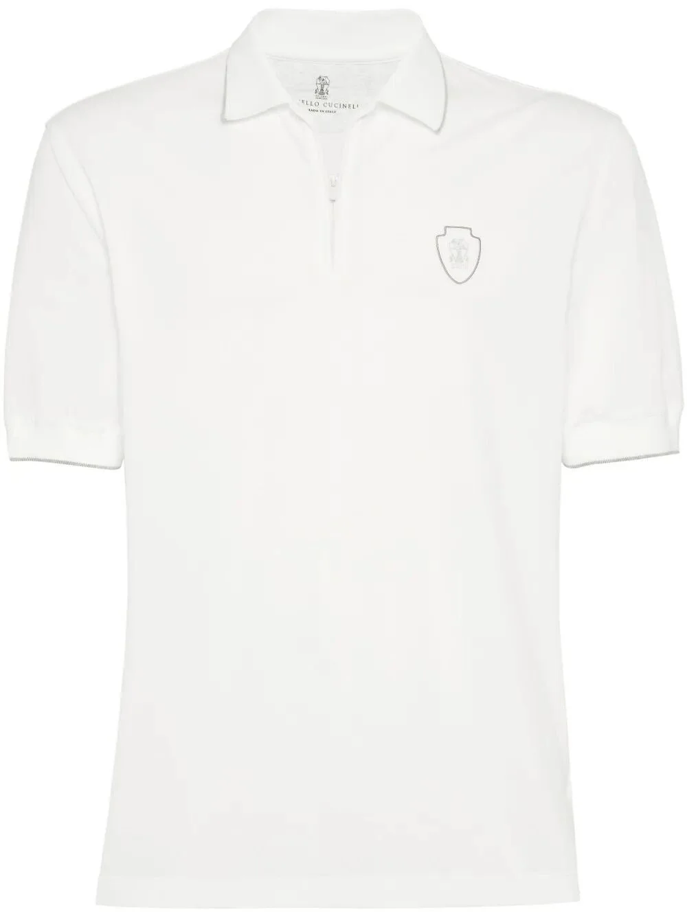 Brunello Cucinelli Men Piquet Polo Shirt - 1