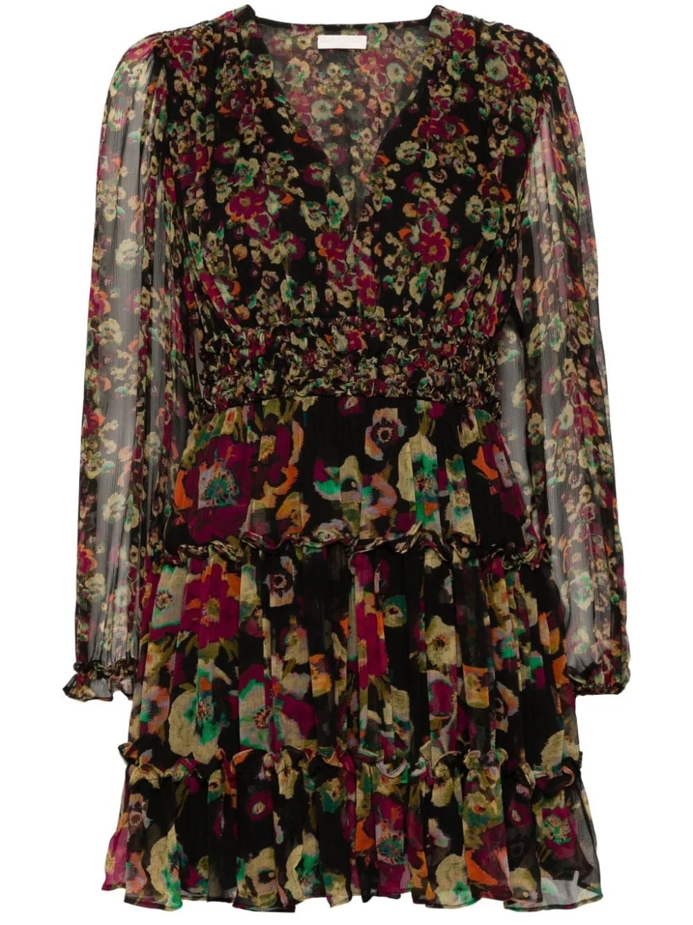 Lya floral-print mini dress - 1