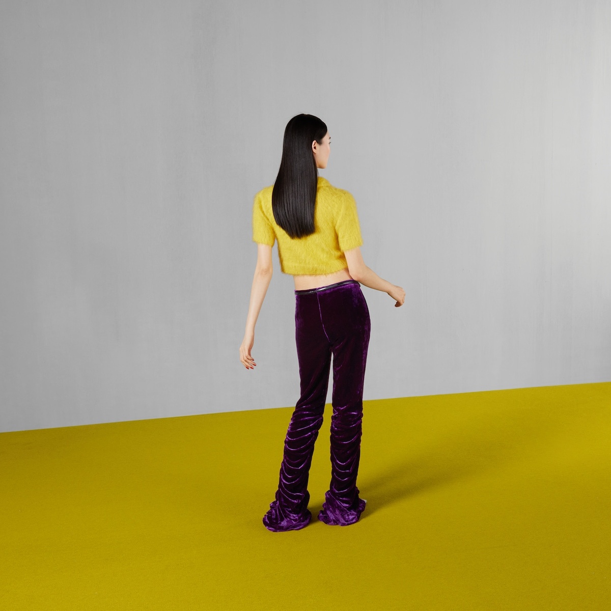 Silk, cashmere and mohair polo sweater - 3