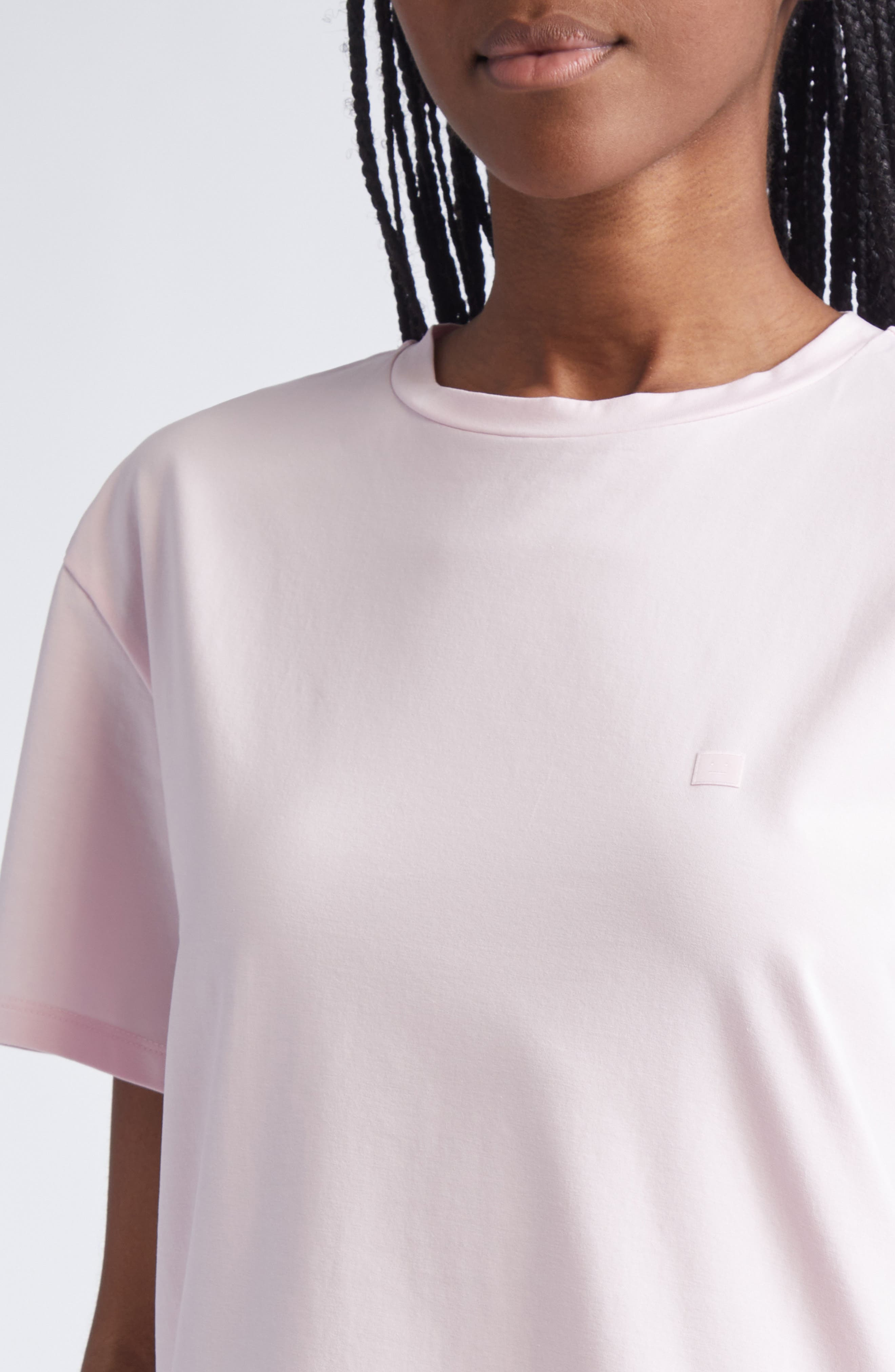 Acne Studios Eram U Face Patch T-Shirt in Blossom Pink at Nordstrom - 4