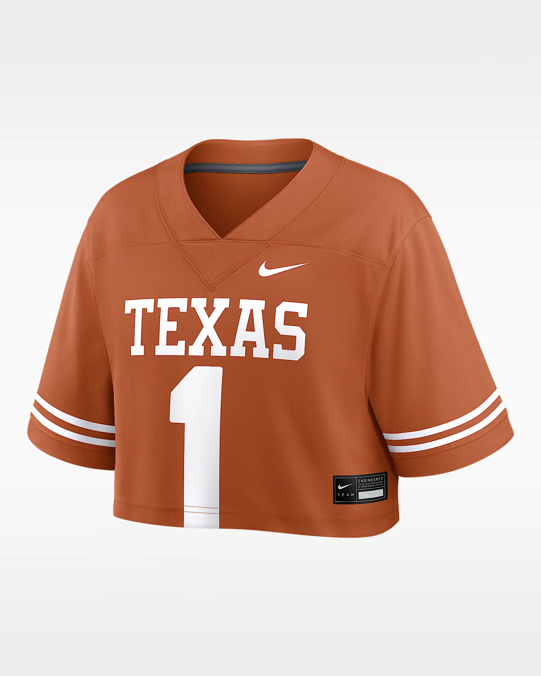 Texas Women's Nike Dri-FIT College Cropped Game Jersey - 1