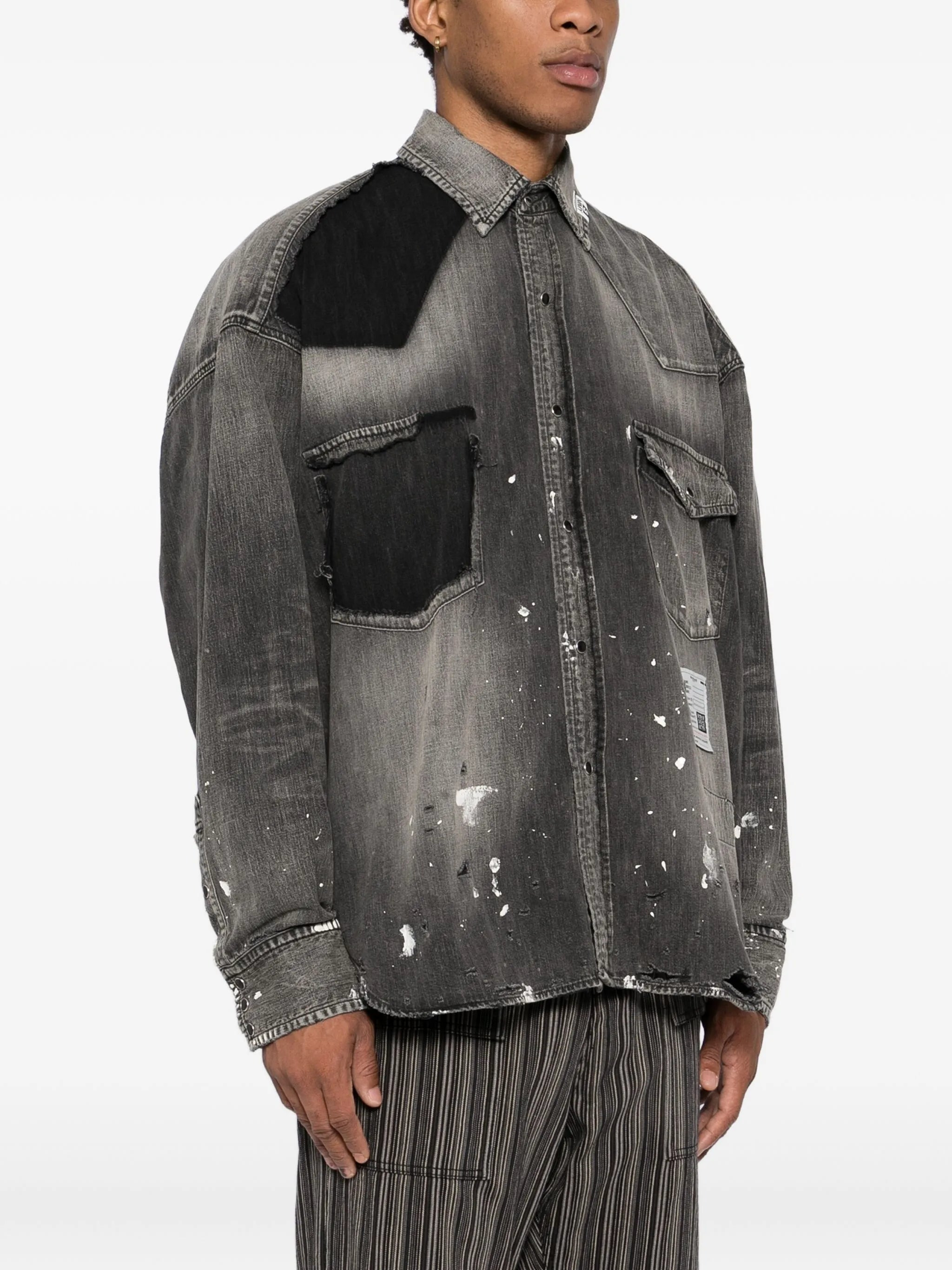 Maison Mihara Yasuhiro Logo-patched Shirt - 4