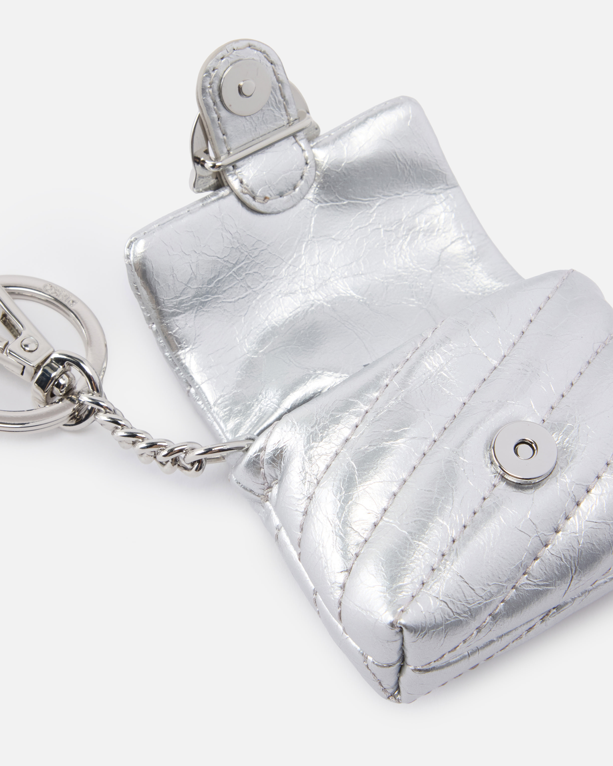 QUILTED AIRPODS CASE IN SHINY LEATHER WITH LOVE BIRDS LOGO - 3
