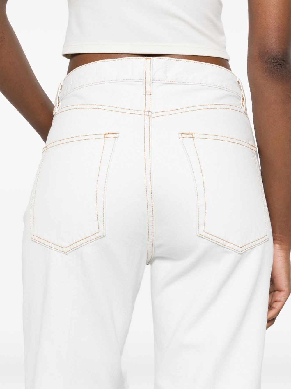 contrast-stitching jeans - 5
