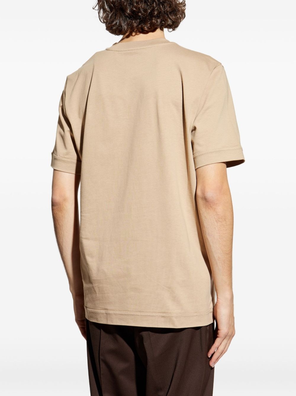 logo-patch cotton t-shirt - 4