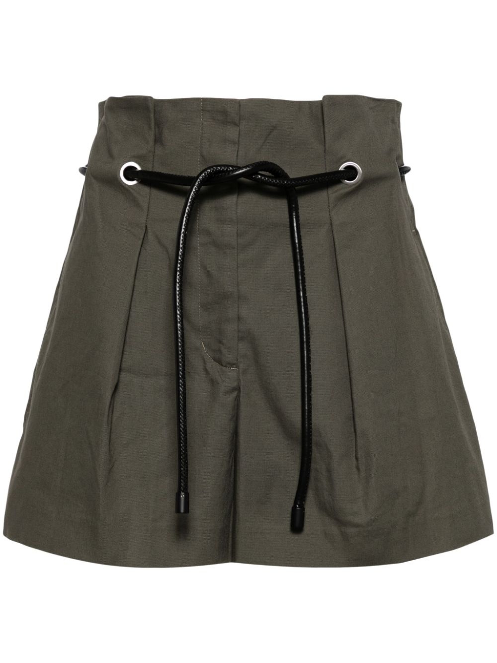 Origami pleated high-waist shorts - 1