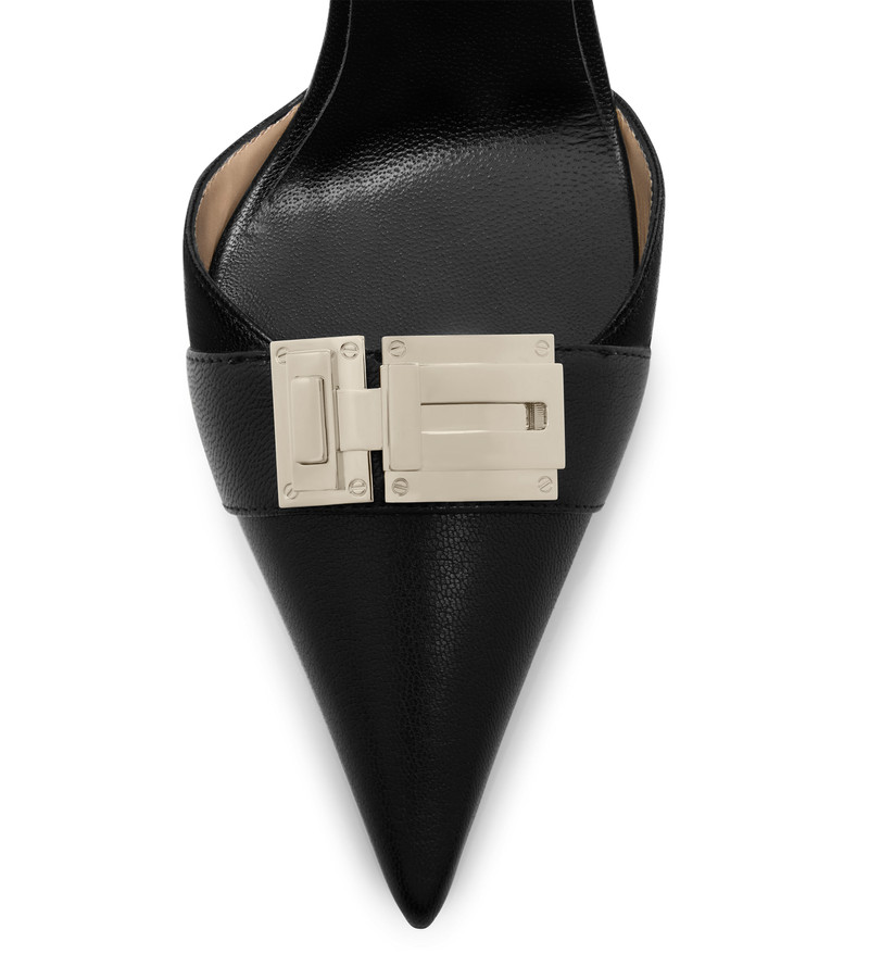 SUPPLE GRAIN LEATHER T LATCH SLINGBACK 5