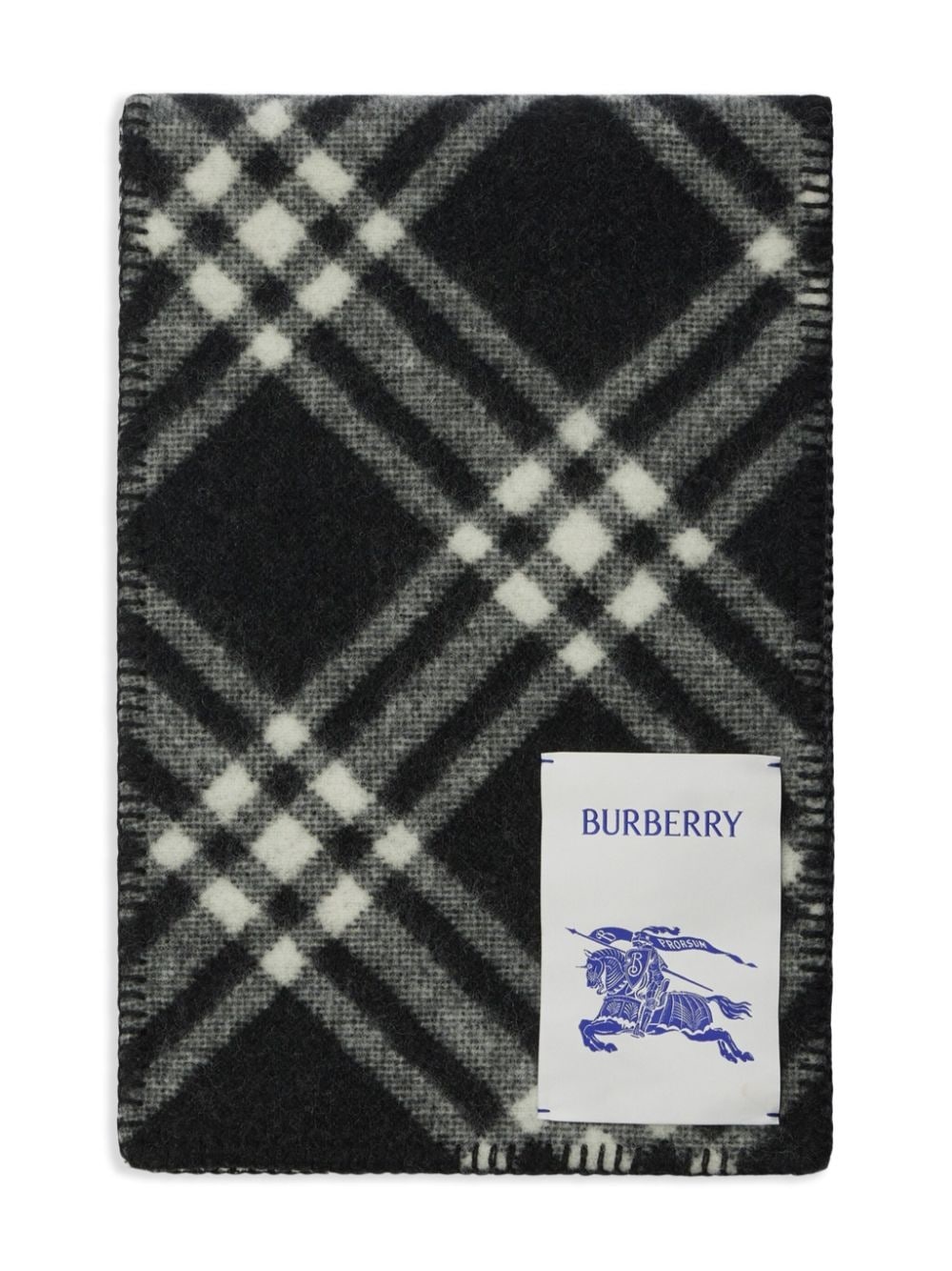 Burberry Tri-Bar Check Wool Scarf | saksfifthavenue | REVERSIBLE