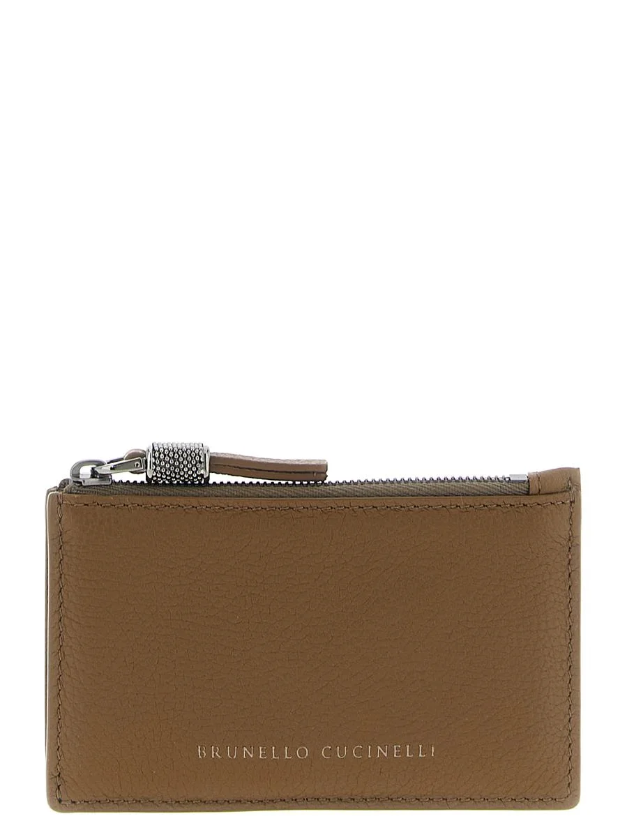 Brunello Cucinelli 'Shiny Zipper Pull' Card Holder - 1