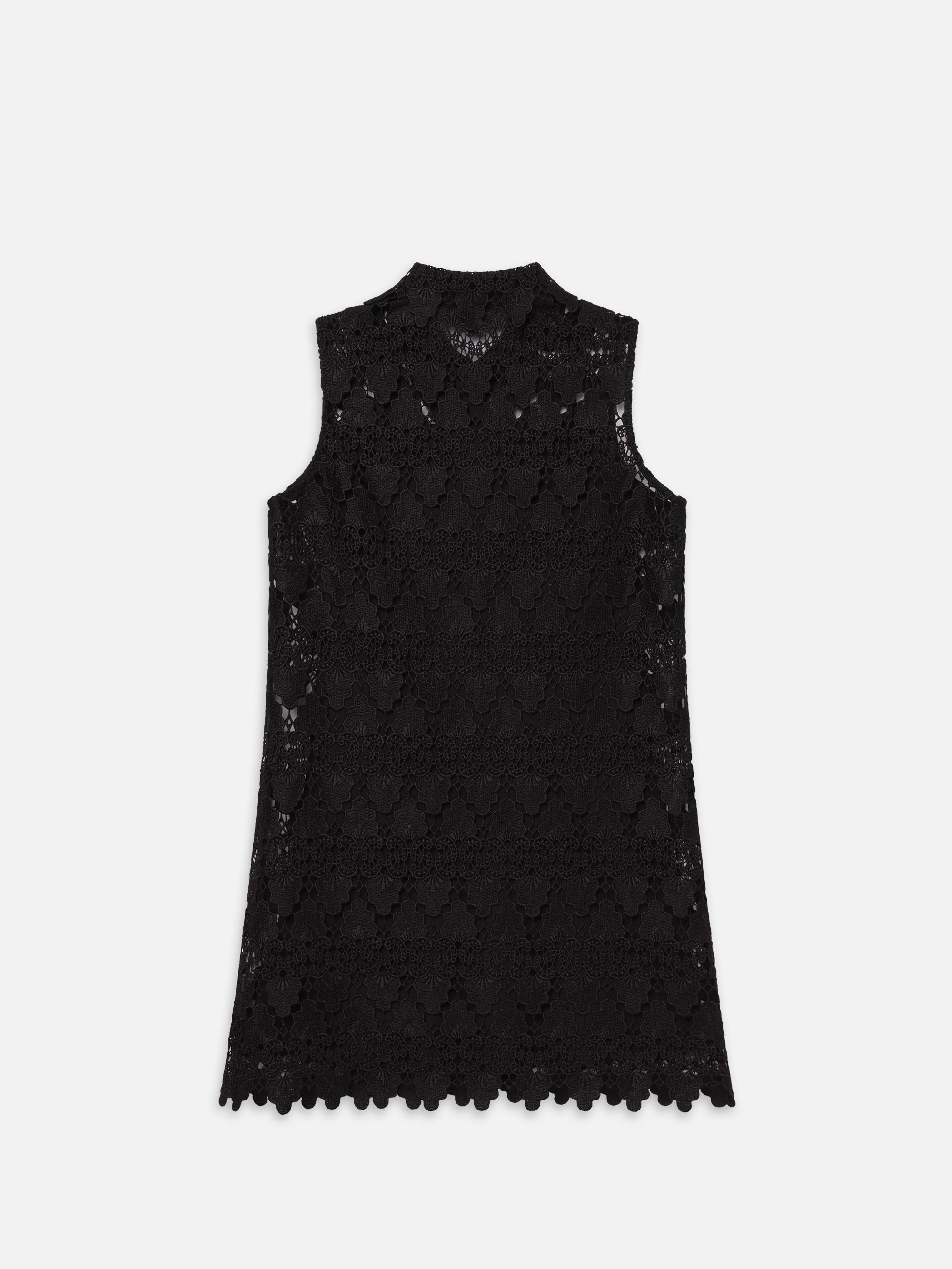 The Deco Lace Dress in Black - 3