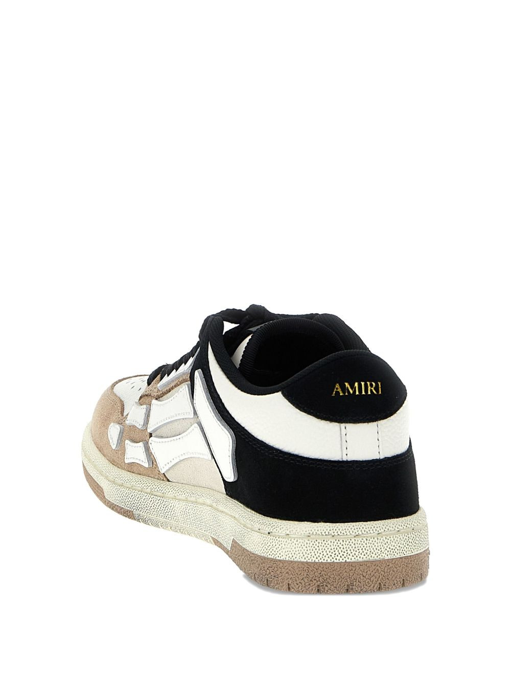 Distressed Skel leather sneakers - 3