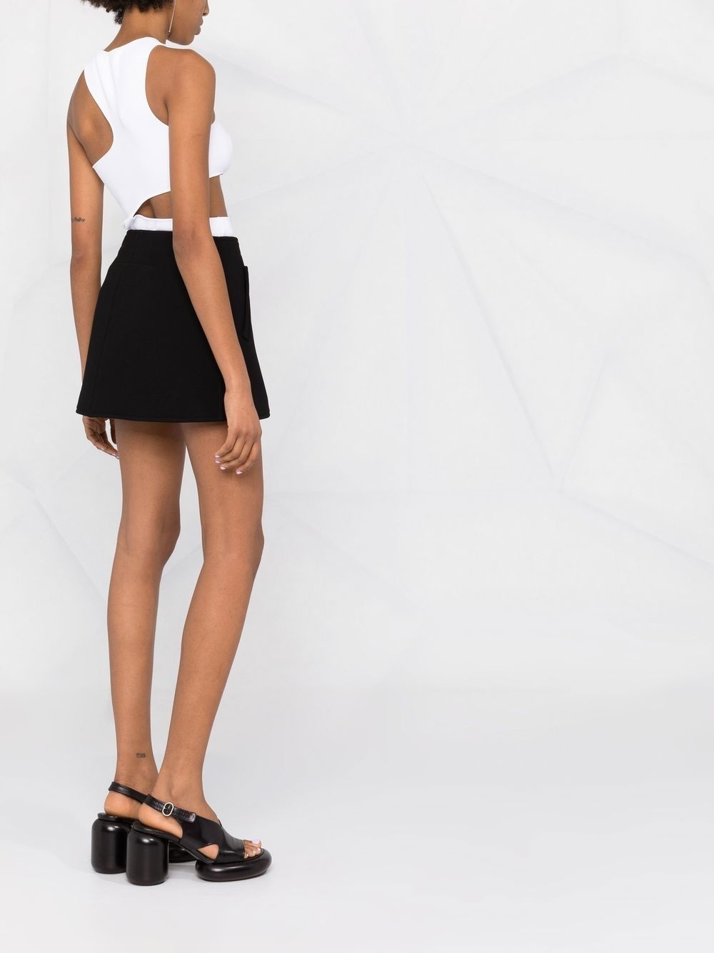 buttoned-up A-line miniskirt - 4