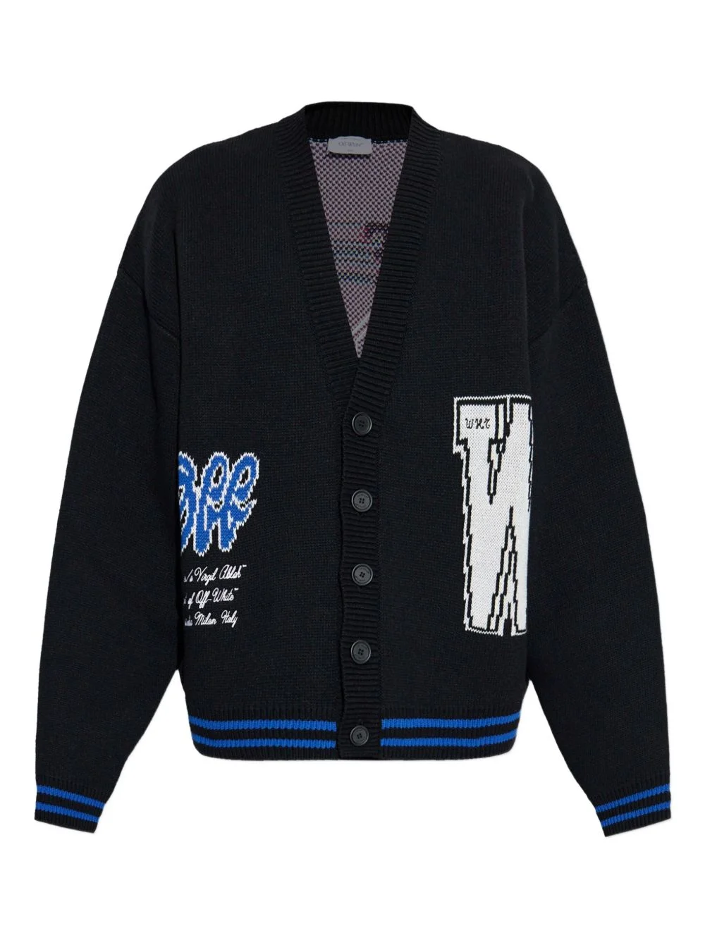 logo-knit cardigan - 1