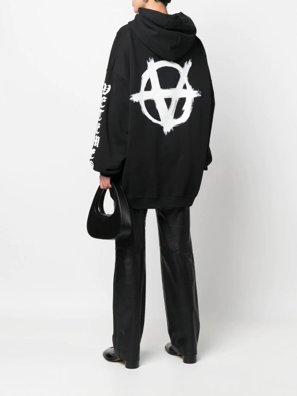 Double Anarchy drawstring hoodie - 3