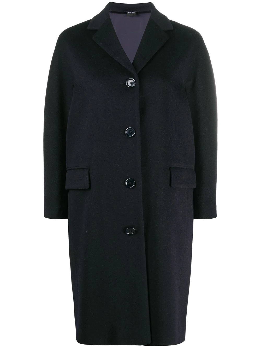 single breasted mid-length coat - 1