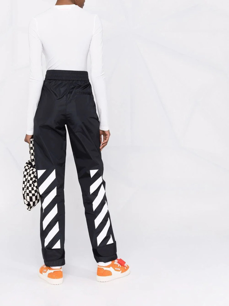 high-waisted Diag track pants 6