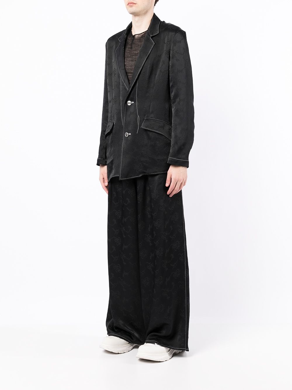 contrast-stitched jacket - 3