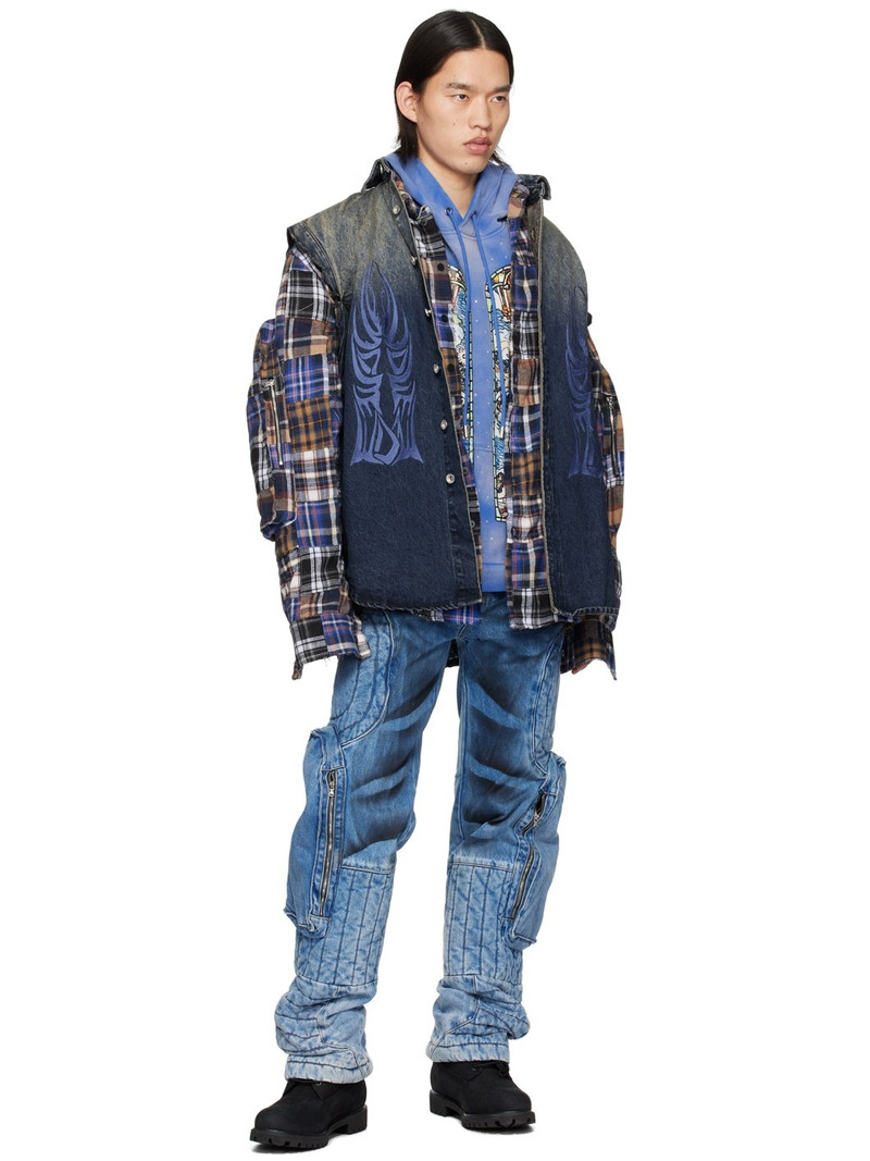 Navy Gradient Denim Shirt 5