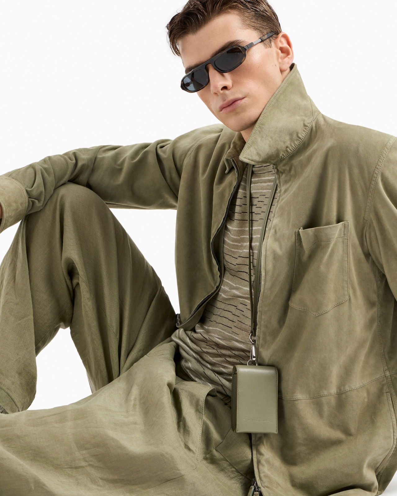 Suede-lambskin, single-breasted jacket - 7