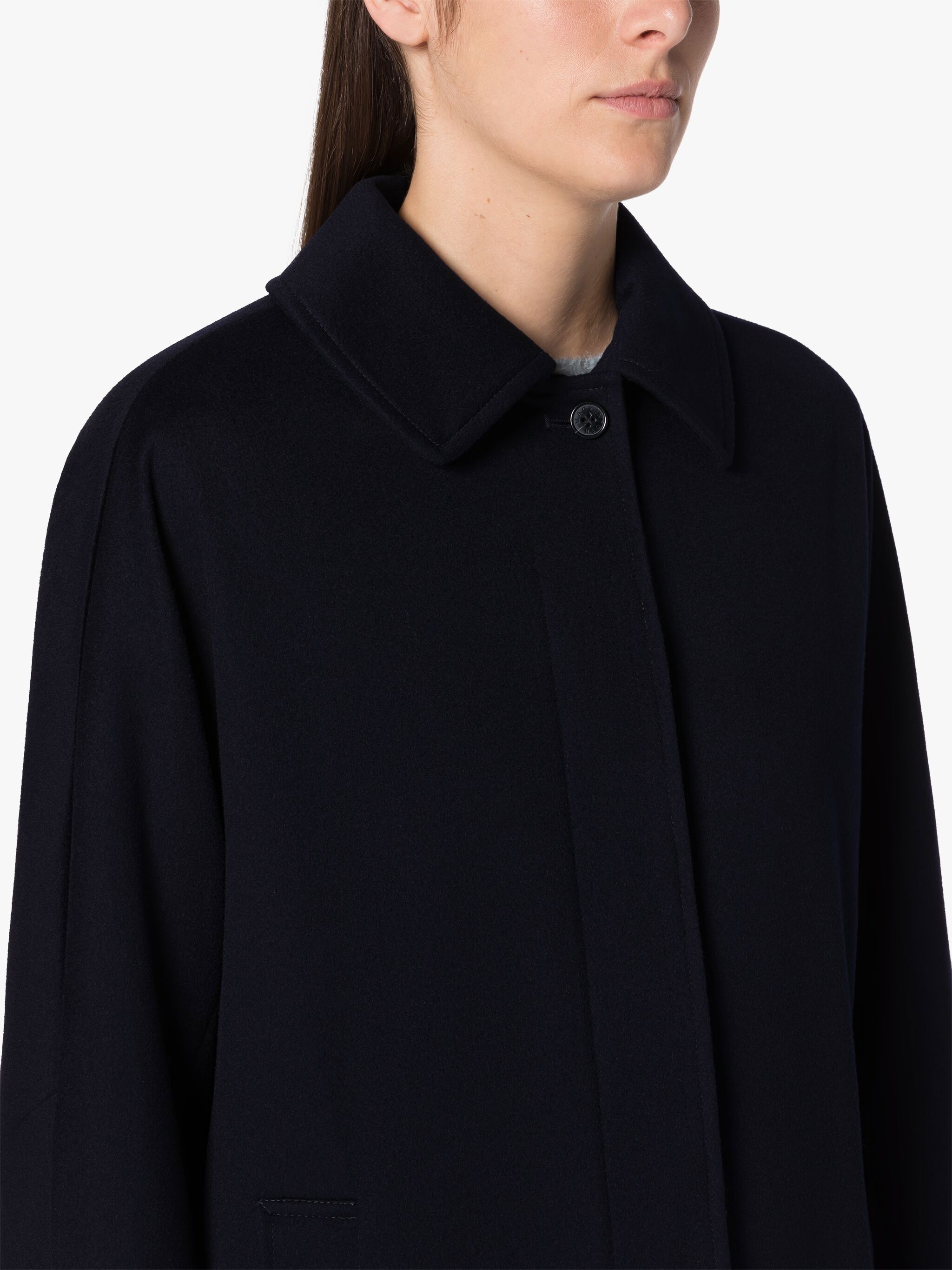 JEAN NAVY STORM SYSTEM WOOL COAT - 5