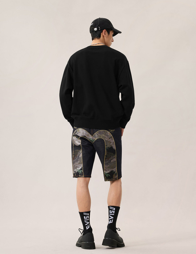 Daicock Brocade Denim Shorts 6