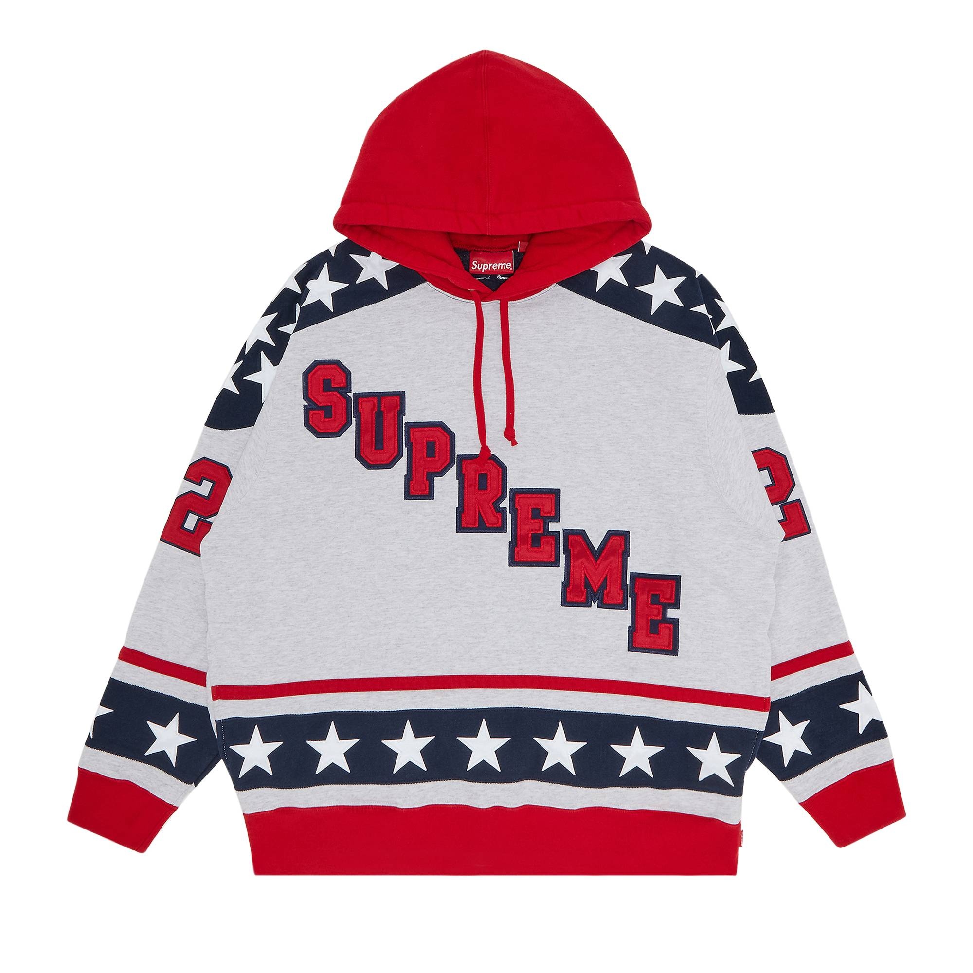 Supreme Hockey Hooded Sweatshirt 'Ash Grey' - 1