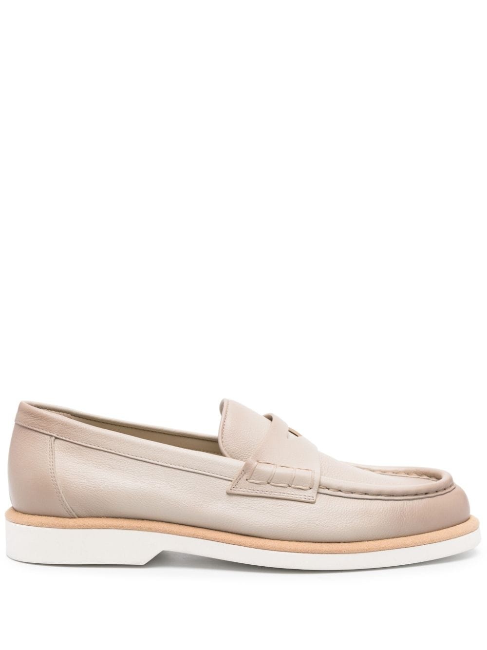 penny-slot leather loafers - 1