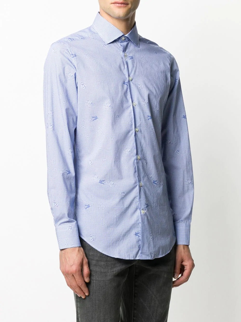 classic small check shirt - 3