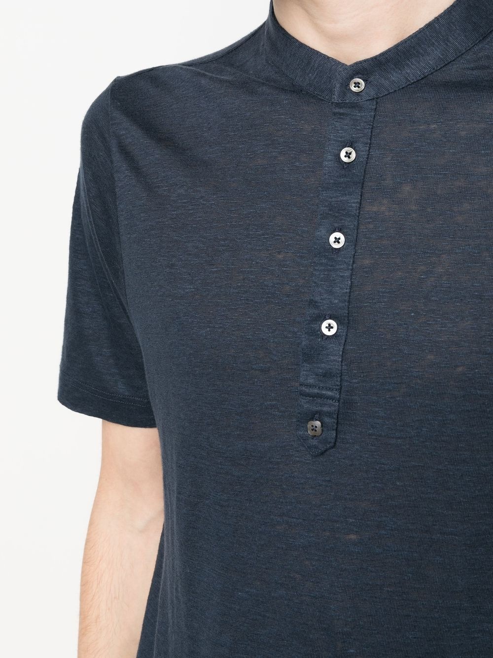 short-sleeve linen shirt - 5