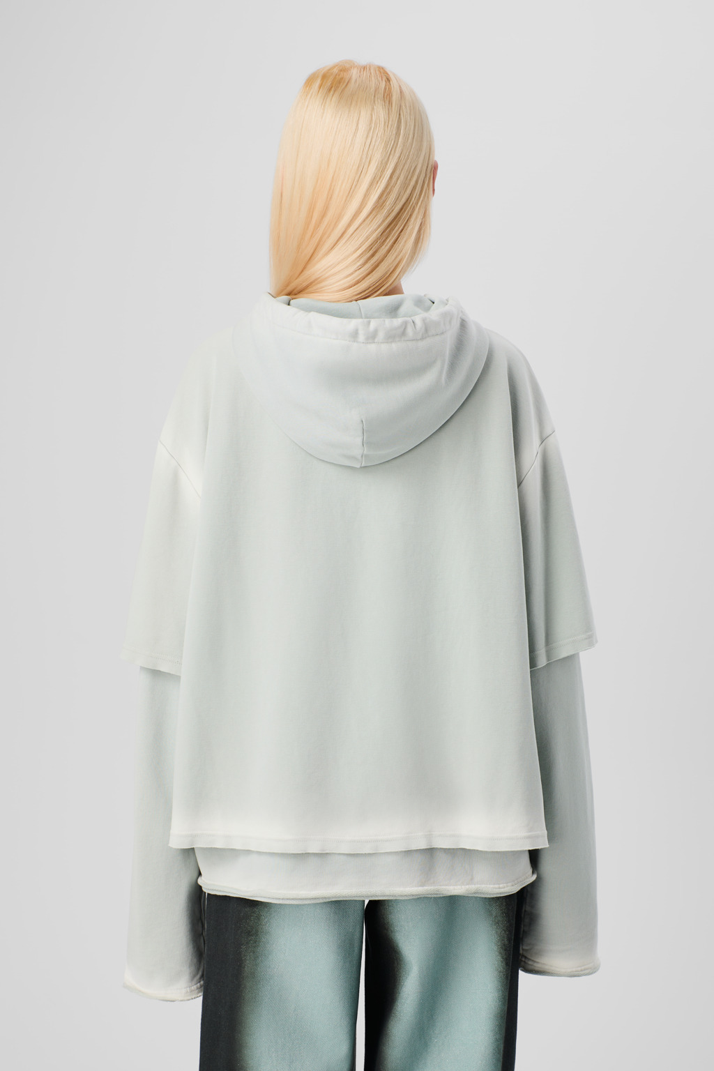 Faded gray Organic Cotton Hoodie - 3