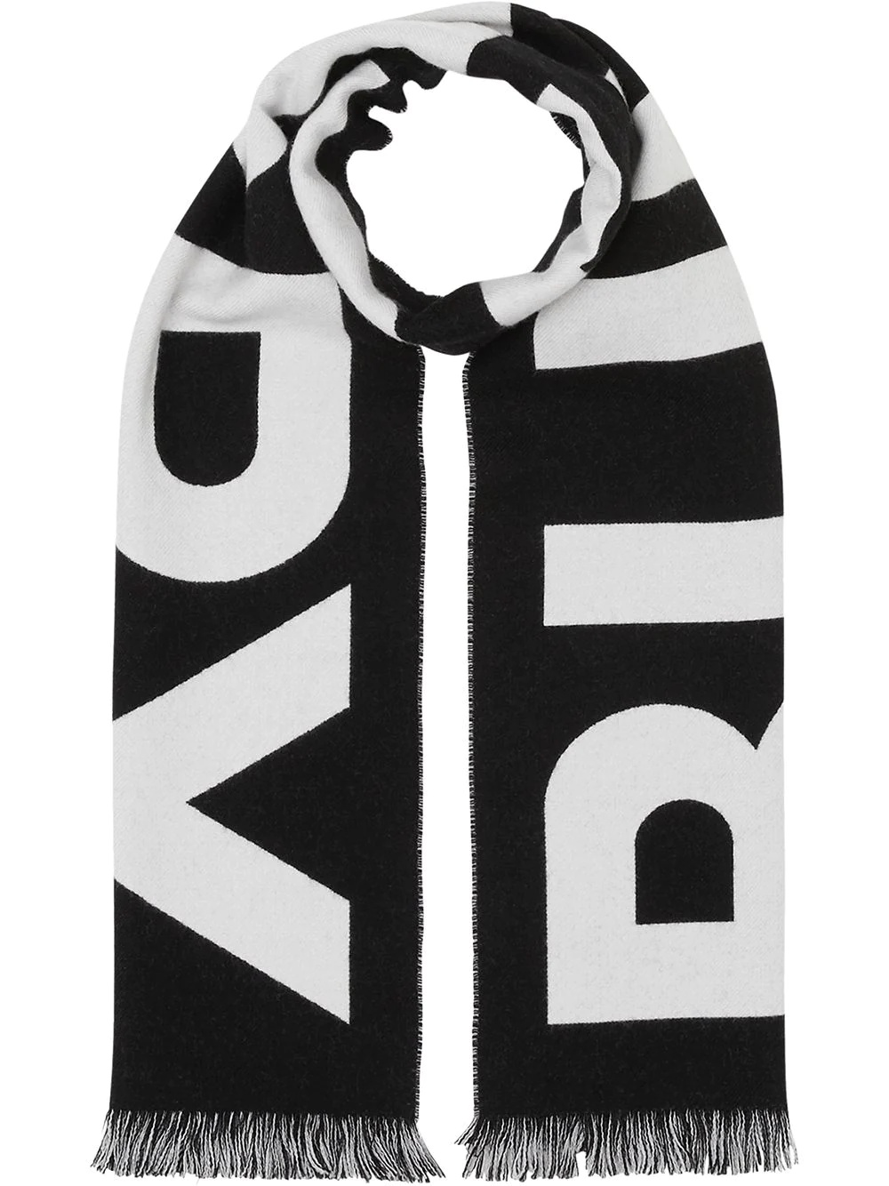 logo jacquard scarf - 1