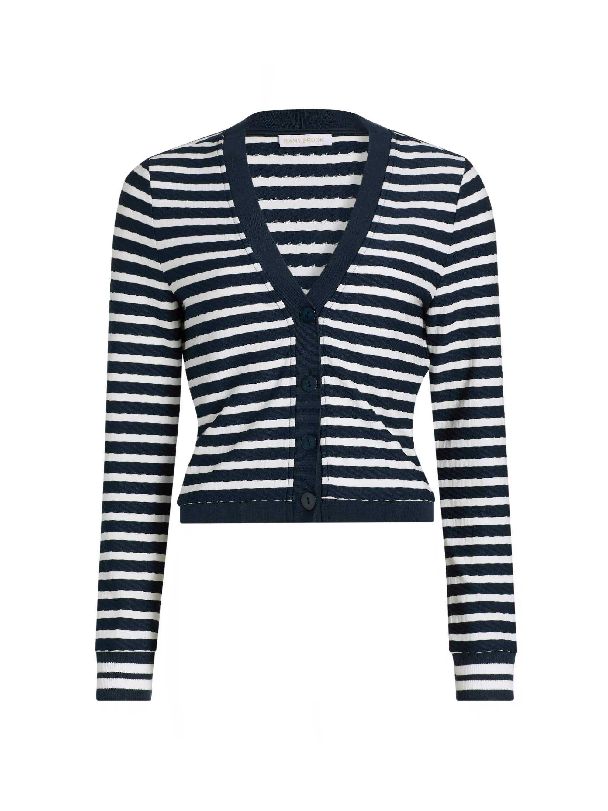 Women's Raven Striped Cardigan - Navy Stripe - 1