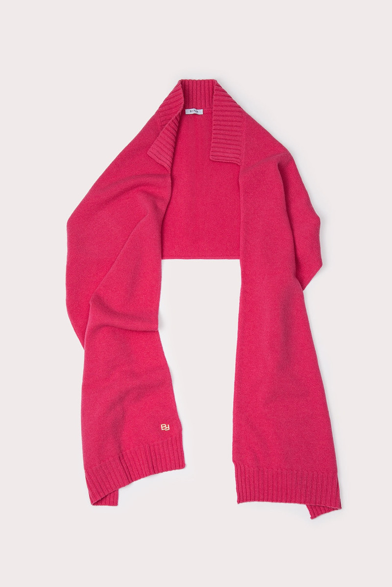 Collar Scarf Rose Wool 1
