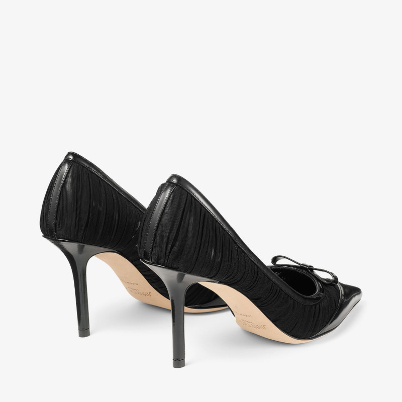 JIMMY CHOO Love Mesh 85
Black Spazzolato and Ruched Mesh Pumps outlook