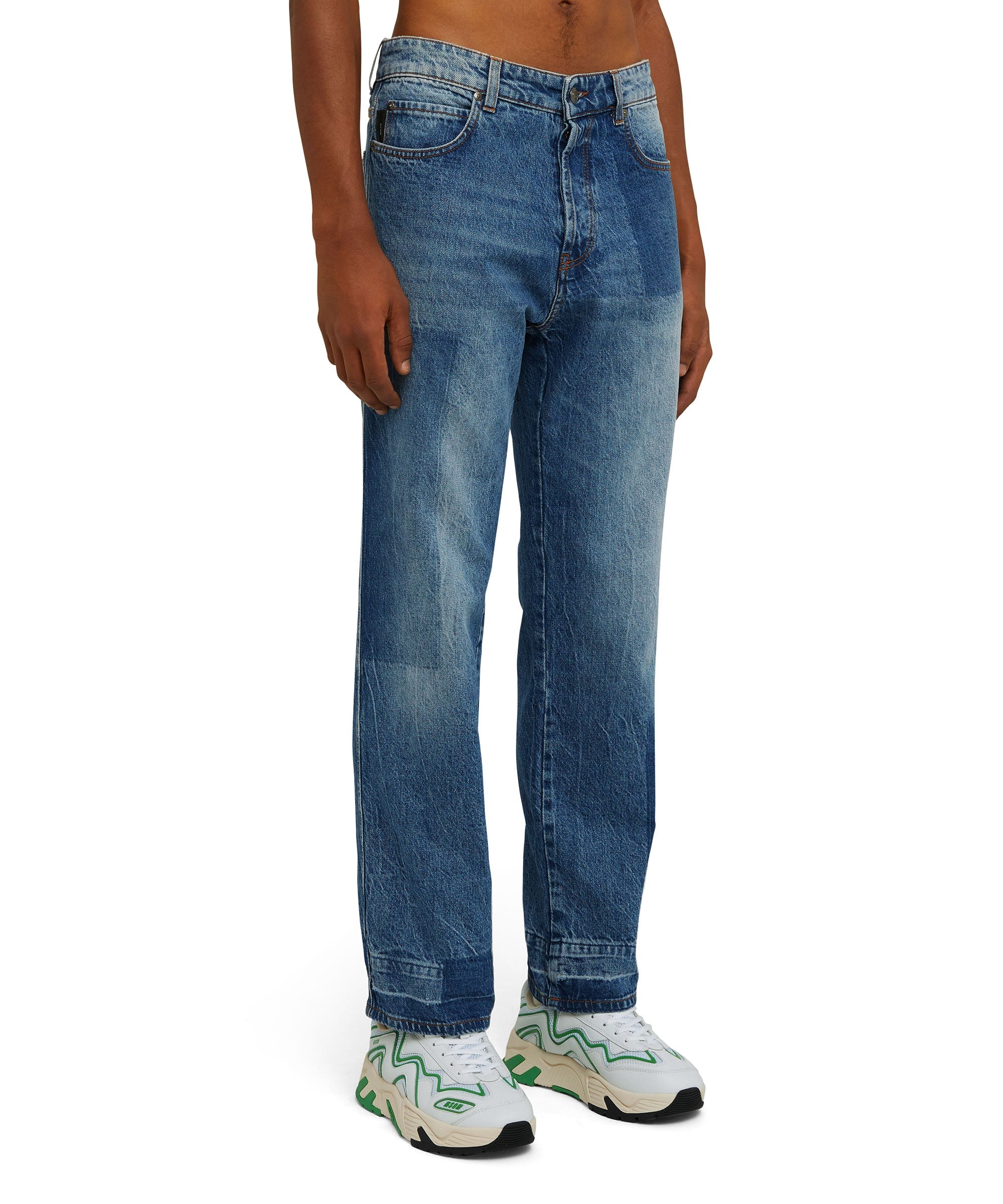 Straight-leg jeans with reserve patchwork - 4