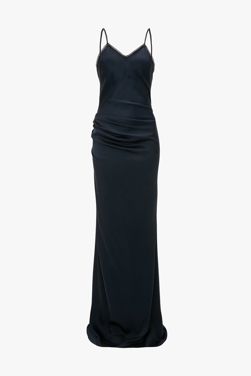 Draped Lace Dress In Midnight 8