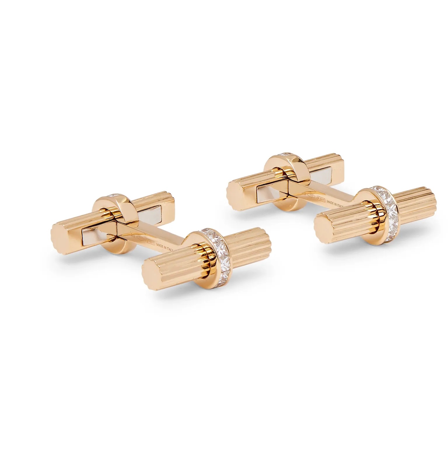 18-Karat Gold Diamond Cufflinks - 1