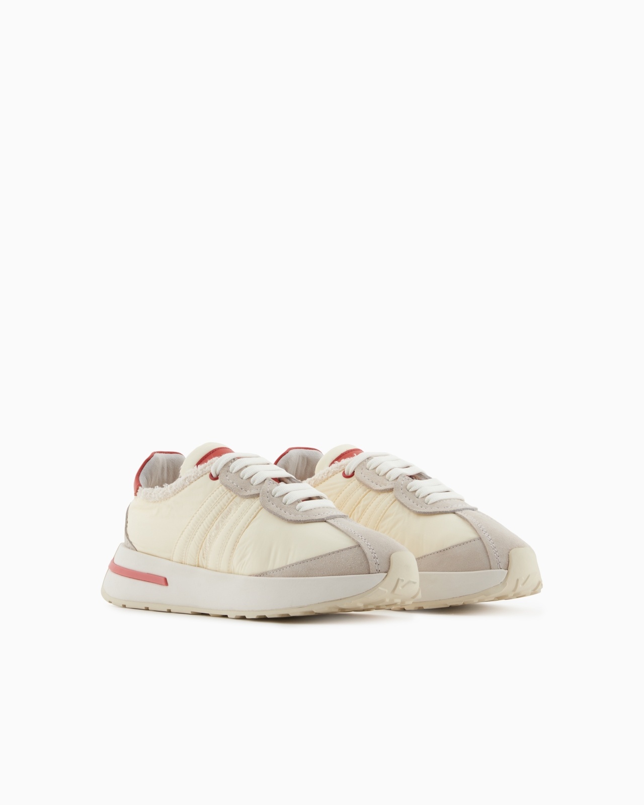 NYLON SNEAKERS WITH SUEDE DETAILS - 2