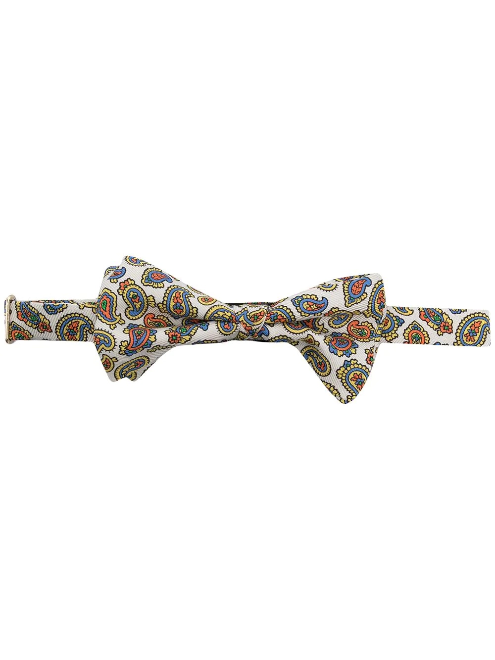 paisley-print silk bow tie - 1