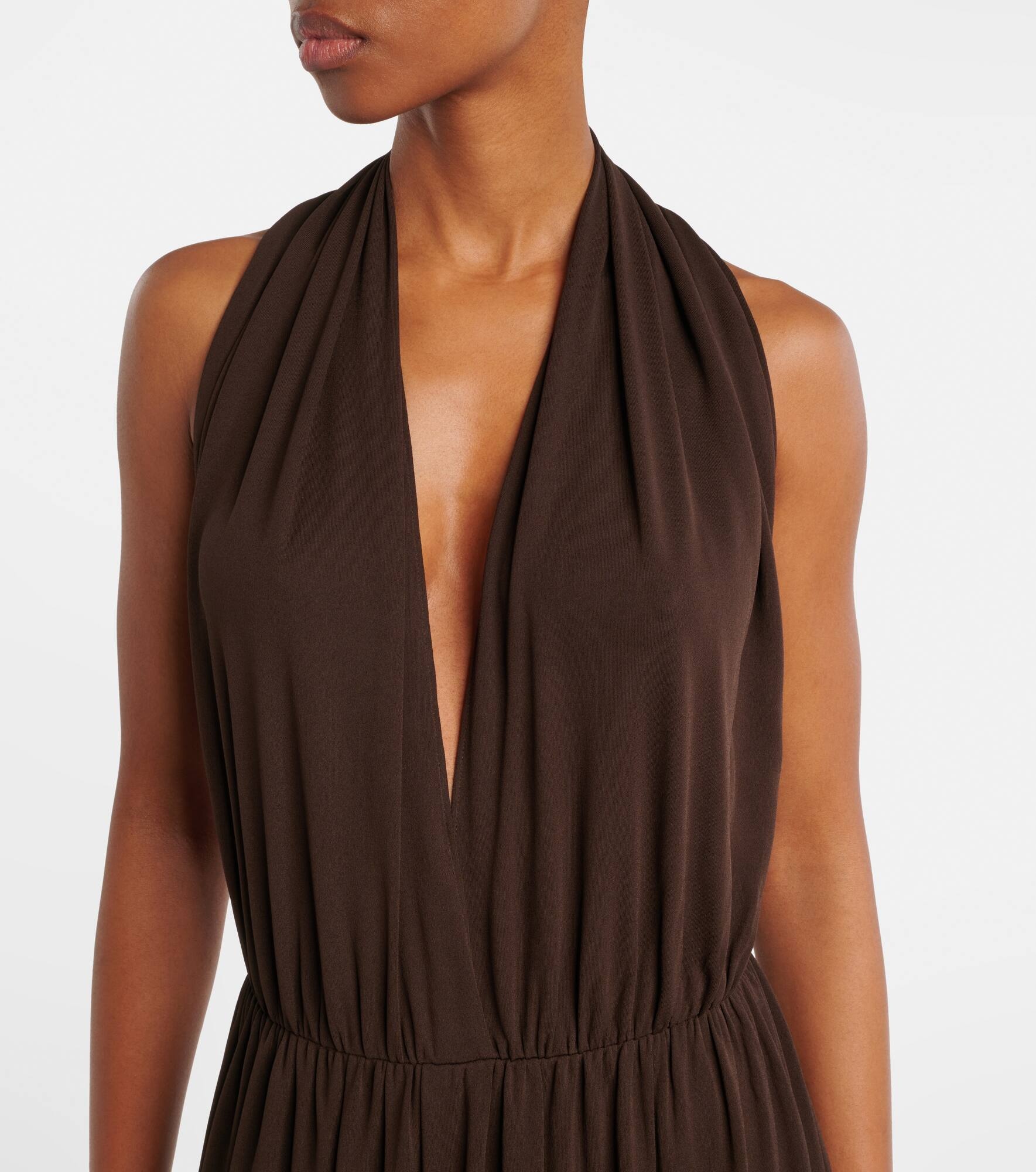 Pharao gathered jersey crêpe gown - 4