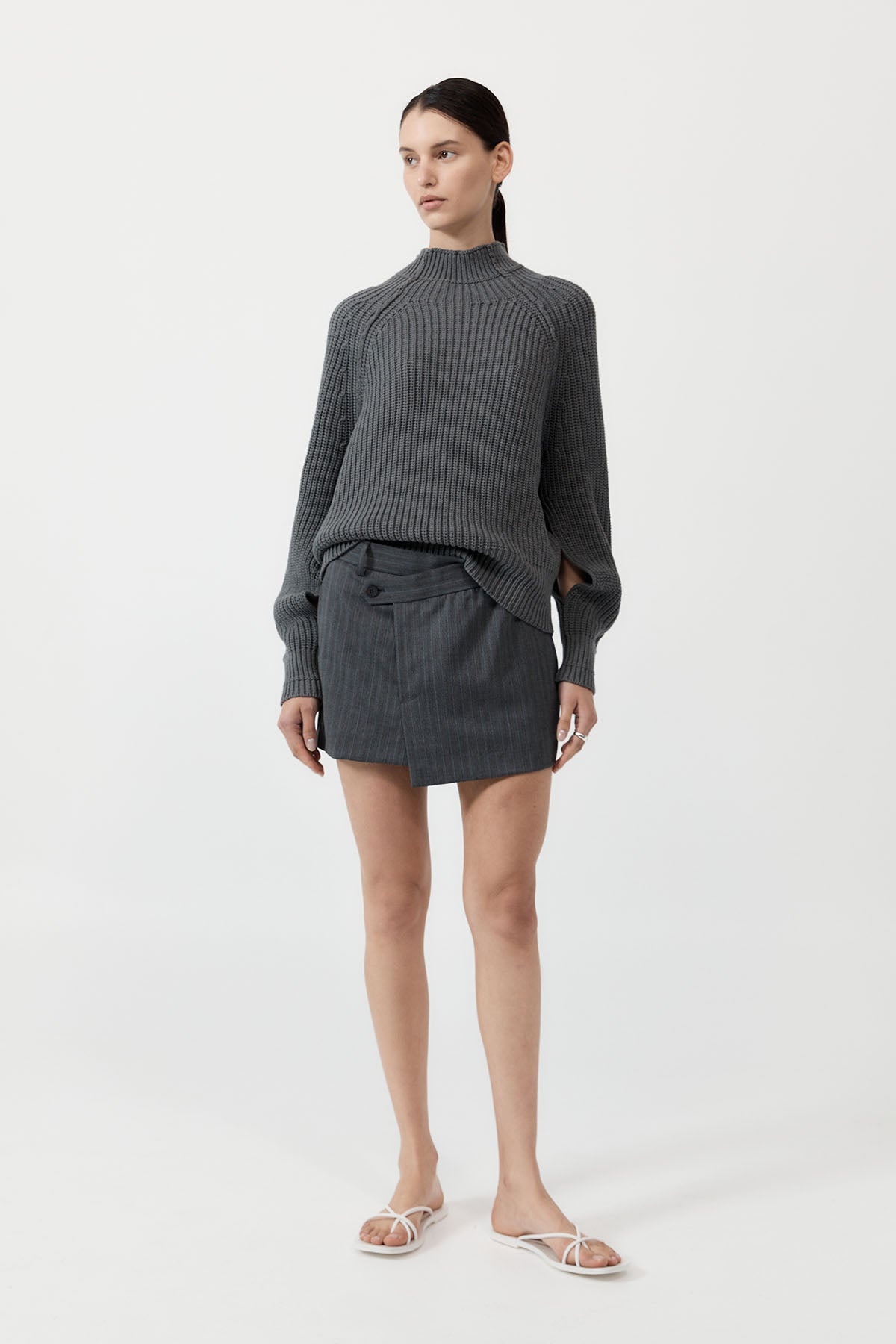 Split Sleeve Jumper - Smoke - 5