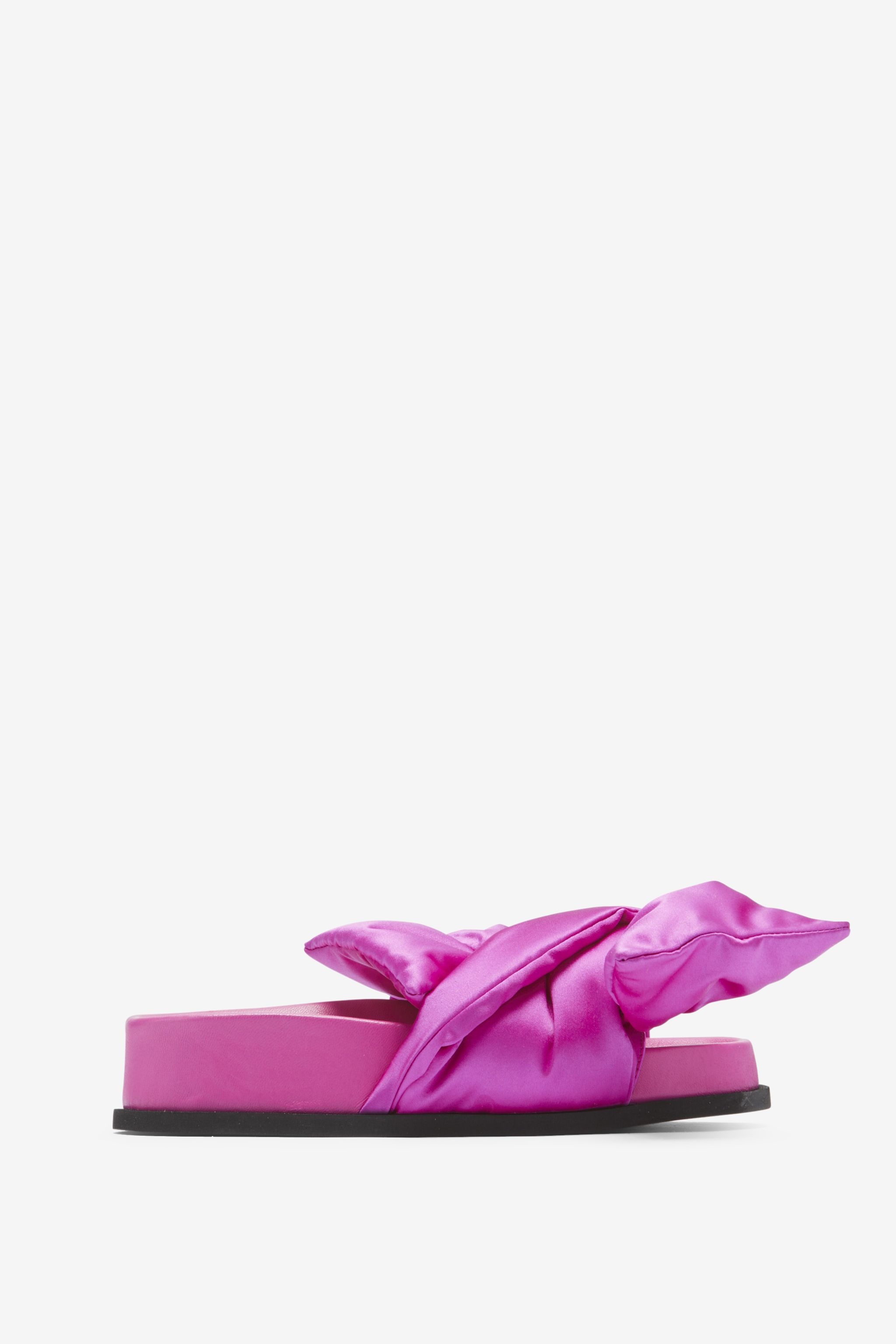 BOW SATIN SANDALS - 1