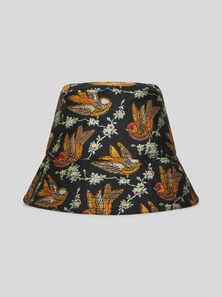 BUCKET HAT WITH BIRD PRINT - 1