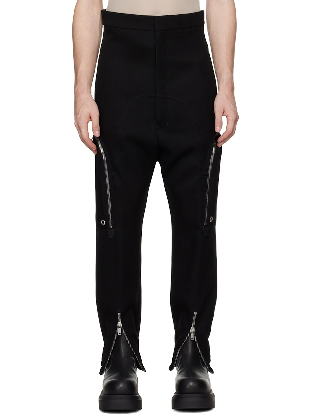 Black Porterville Dirt Bauhaus Cargo Pants - 1