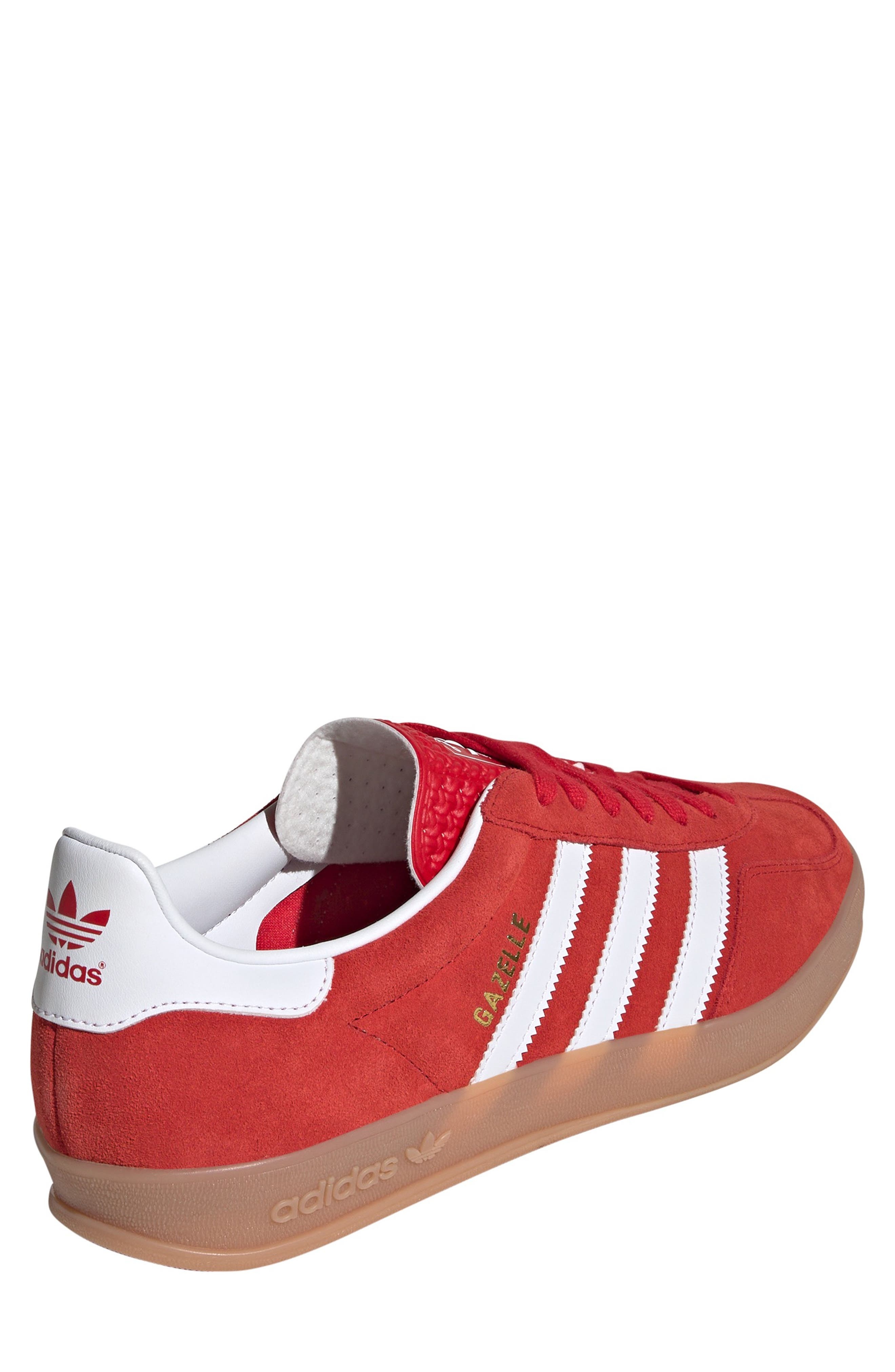adidas Gazelle Indoor Sneaker in Better Scarlet/White/Gum at Nordstrom - 2