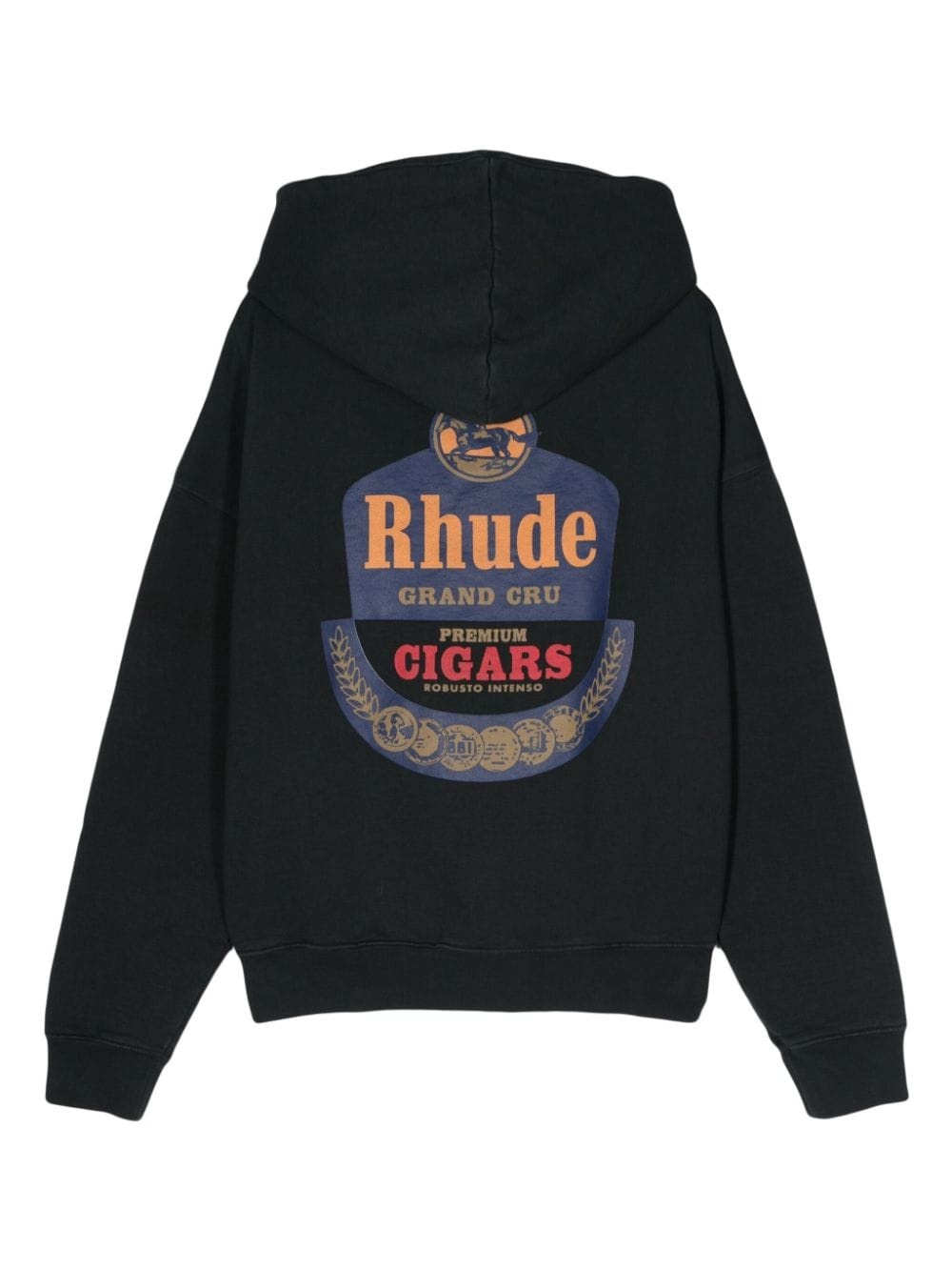 logo-print cotton hoodie - 2