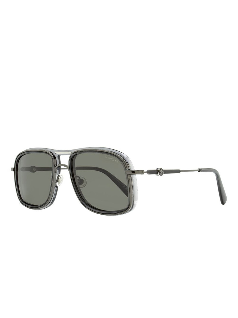 Moncler 223 back-plate navigator-frame sunglasses outlook