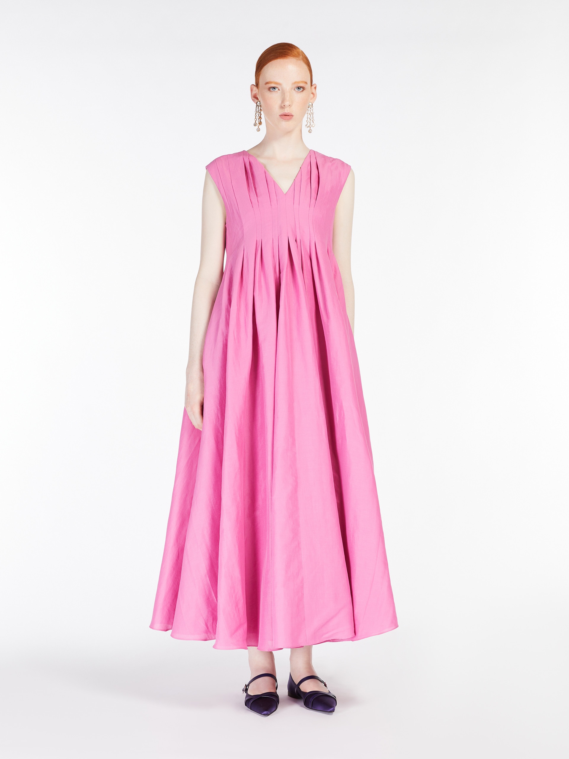 PIEGA Pleated cotton and ramie dress - 2